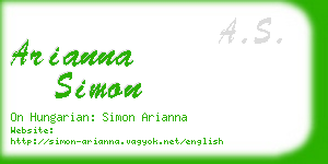 arianna simon business card